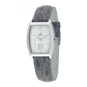 Horlogeband Festina F16025-1 Leder Grijs 16mm