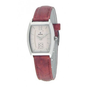 Horlogeband Festina F16025-3 Leder Rood 16mm