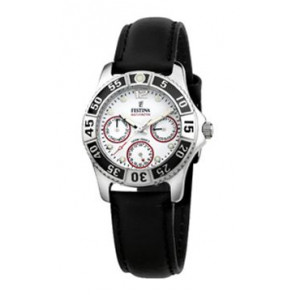 Horlogeband Festina F16039-3 / F16039-5 Leder Zwart 18mm