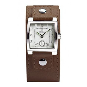 Horlogeband Festina F16068-A Onderliggend Leder Bruin 18mm