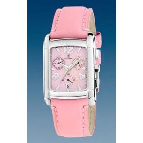 Horlogeband Festina F16101-9 Leder Roze 22mm