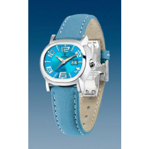 Horlogeband Festina F16127-9 Leder Lichtblauw 18mm