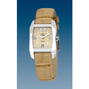 Horlogeband Festina F16137-4 Leder Beige 16mm