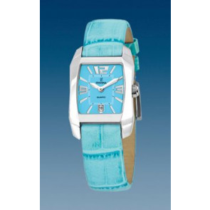 Horlogeband Festina F16137-6 Leder Lichtblauw 16mm