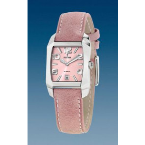 Horlogeband Festina F16137-B Leder Roze 16mm