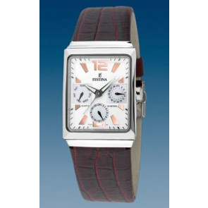 Horlogeband Festina F16139-6 Leder Bordeaux 23mm