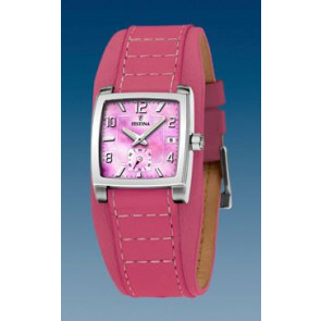 Horlogeband Festina F16181-5 Leder Roze 17mm