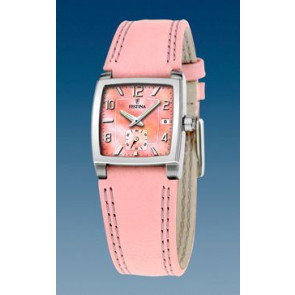 Horlogeband Festina F16181-J Leder Roze