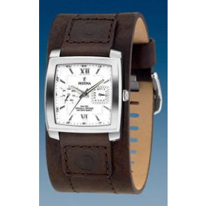 Horlogeband Festina F16182-1 Onderliggend Leder Bruin 22mm