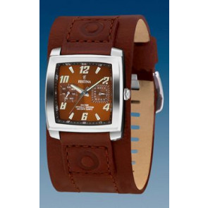 Horlogeband Festina F16182-5 Onderliggend Leder Bruin 22mm