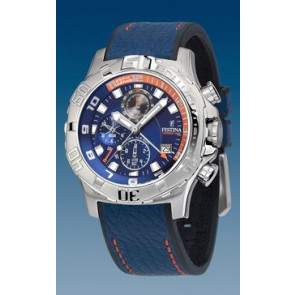 Horlogeband Festina F16183-4 Leder Blauw 22mm