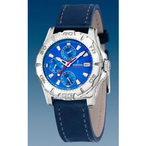 Horlogeband Festina F16243-D Leder Blauw 21mm