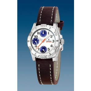 Horlogeband Festina F16244-7 Leder Donkerbruin 18mm