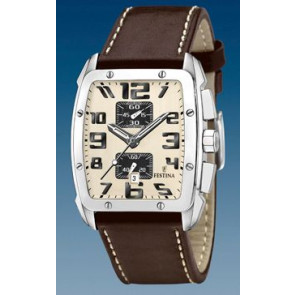 Horlogeband Festina F16259/2 Leder Bruin