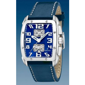Horlogeband Festina F16259/3 Leder Blauw