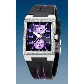 Horlogeband Festina F16295-3 / F16185 Leder Zwart 16mm