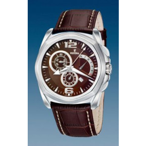 Horlogeband Festina F16354-2 Croco leder Donkerbruin 24mm