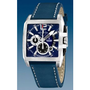 Horlogeband Festina F16393 / F16393-A Leder Blauw 24mm