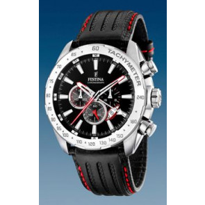 Horlogeband Festina F16489-5 Leder Zwart 25mm