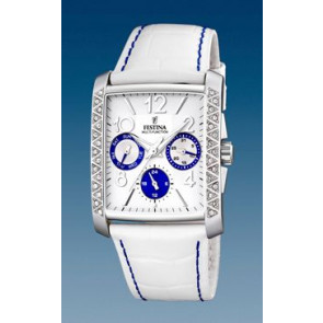 Horlogeband Festina F16524-3 Leder Wit 25mm