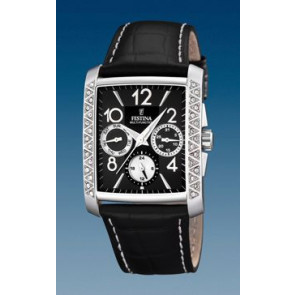 Horlogeband Festina F16524-5 / F16524-6 Leder Zwart 25mm