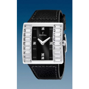 Horlogeband Festina F16538-2 / F16538-7 Leder Zwart 32mm