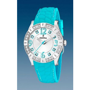 Horlogeband Festina F16541-6 Silicoon Lichtblauw 20mm