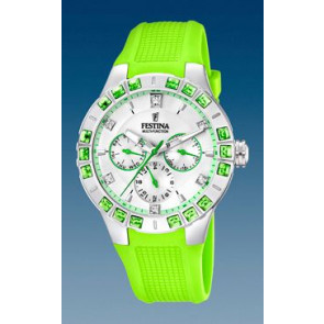Horlogeband Festina F16559-4 Rubber Groen 15mm