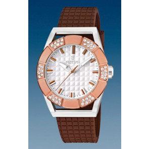 Festina horlogeband F16563-2 Rubber Bruin