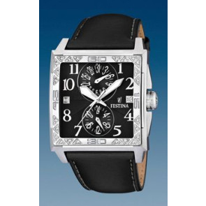 Horlogeband Festina F16570-6 Leder Zwart 28mm