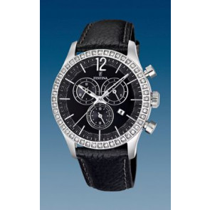 Horlogeband Festina F16590-4 Leder Zwart 21mm