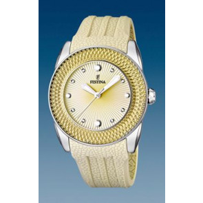 Horlogeband Festina F16591-2 Silicoon Beige 24mm
