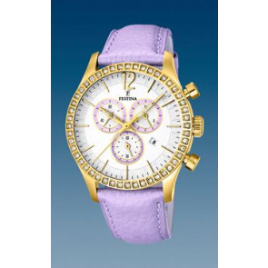 Horlogeband Festina F16605-3 Leder Paars 21mm