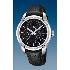 Horlogeband Festina F16767-4 / F16767-5 Leder Zwart 21mm