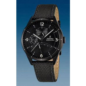 Horlogeband Festina F16849-3 Leder Zwart 20mm