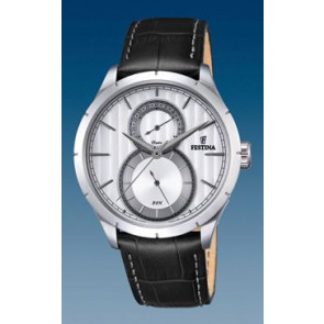 Horlogeband Festina F16892-1 / F16892-6 Leder Zwart 23mm