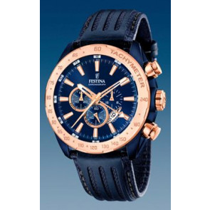 Horlogeband Festina F16897-1 Leder Blauw 25mm