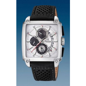 Horlogeband Festina F20265-1 / F20265-4 Leder Zwart 24mm