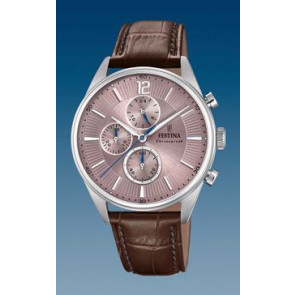 Horlogeband Festina F20286-2 Leder Bruin 21mm