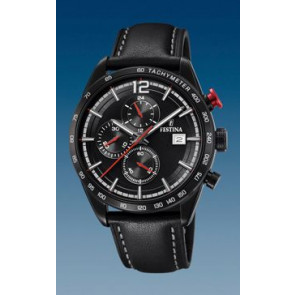 Horlogeband Festina F20344-3 Leder Zwart 22mm