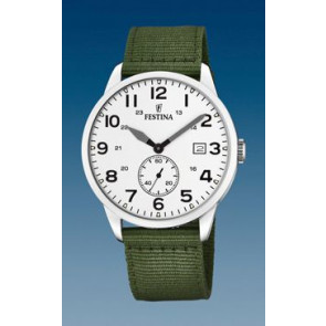 Horlogeband Festina F20347-1 Textiel Groen
