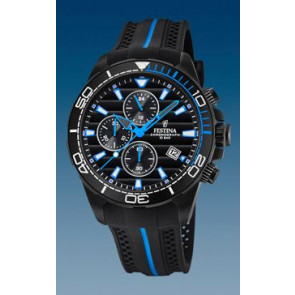 Horlogeband Festina F20366-2 Silicoon Zwart