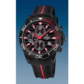 Horlogeband Festina F20366-3 Silicoon Zwart