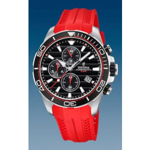 Horlogeband Festina F20370-3 Silicoon Rood
