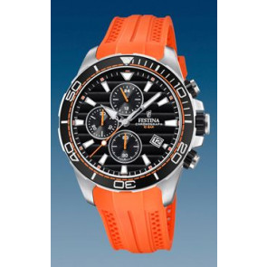 Horlogeband Festina F20370-4 Silicoon Oranje