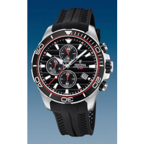 Horlogeband Festina F20370-6 Silicoon Zwart