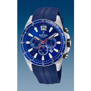 Horlogeband Festina F20376-1 Silicoon Blauw