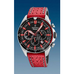 Horlogeband Festina F20377-5 Leder Rood
