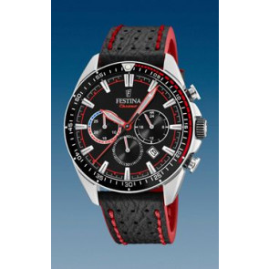 Horlogeband Festina F20377-6 Leder Zwart