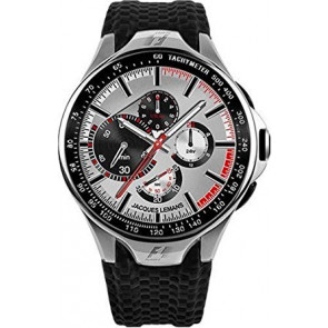 Horlogeband Jacques Lemans F5016 Carbon Zwart 20mm